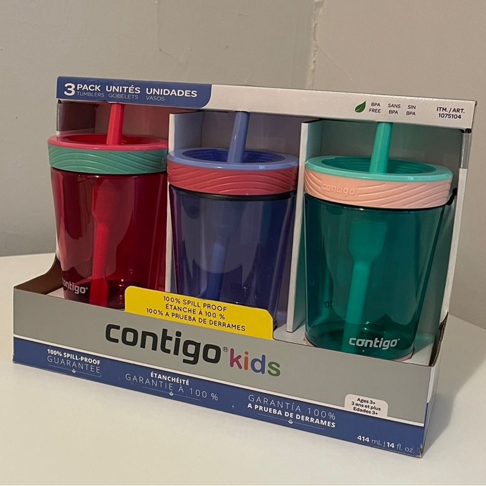 Contigo kids straw cups 3 pack